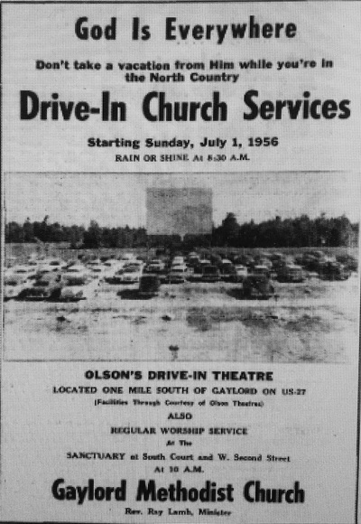 Sky-Hi Drive-In Theatre - Was Also A Church